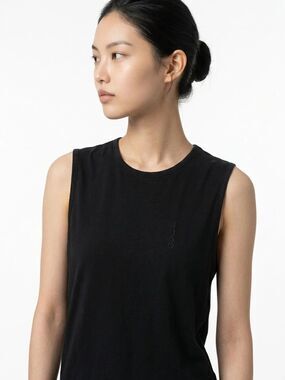 HUGO BOSS | Black Sleeveless Embroidered Logo Tank Top Women’s Size Medium